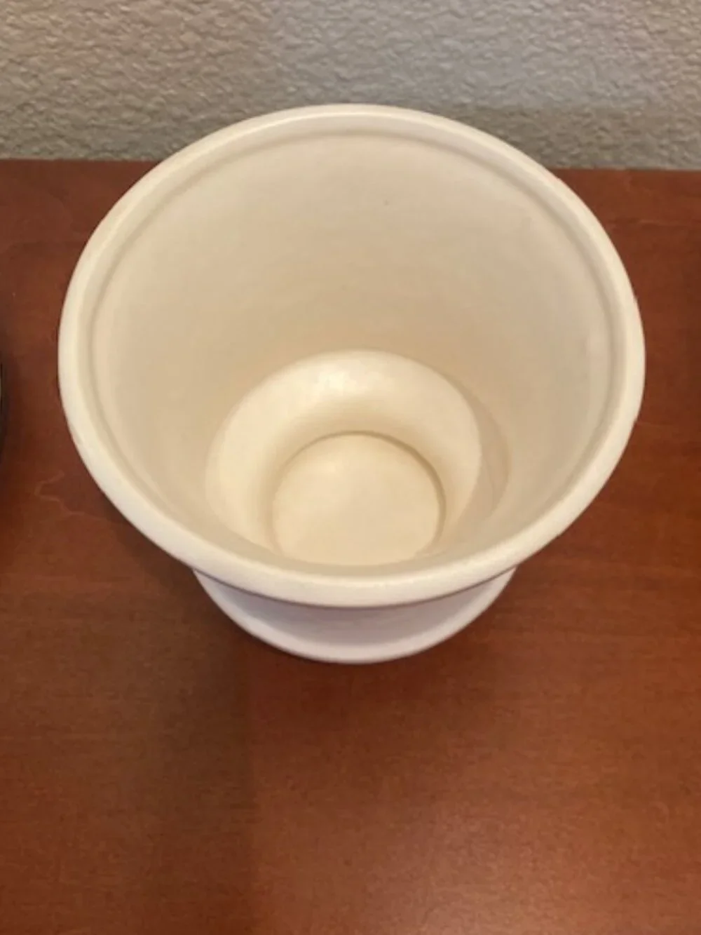 Vintage White McCoy USA Vase – Embossed Floral Pattern